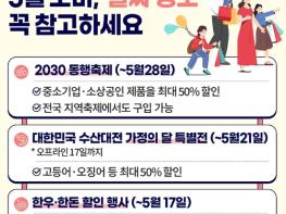 문화체육관광부, 5월 소비, ‘알짜 정보’ 참고하세요! 기사 이미지